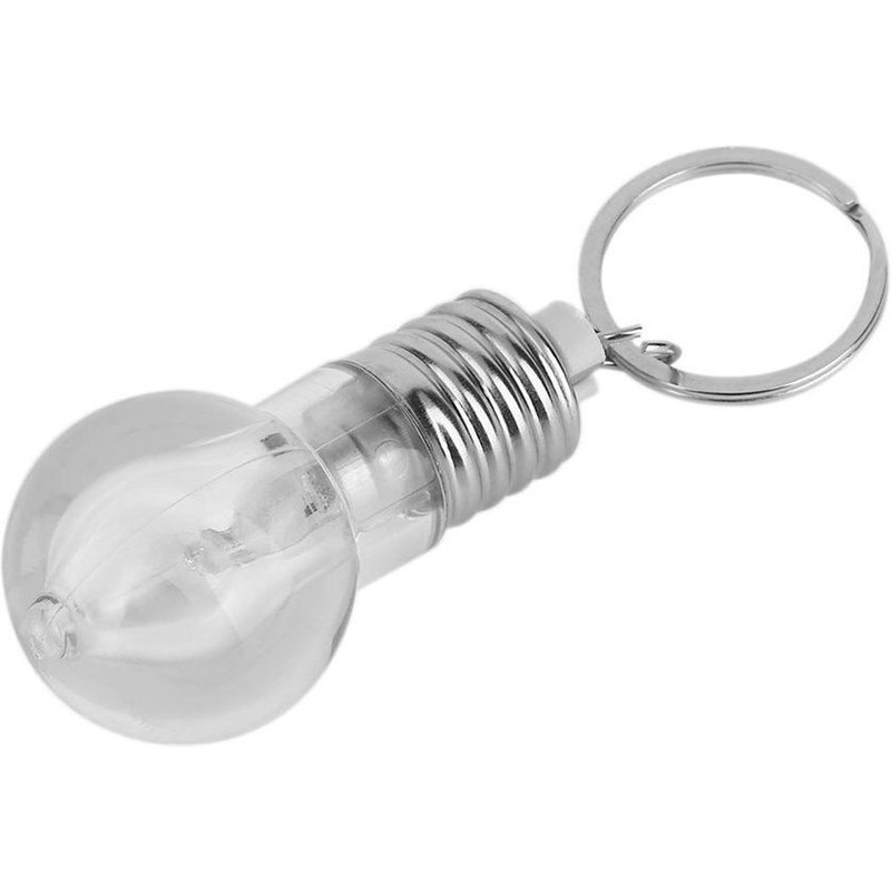 Porte-clés lampe de poche LED au Design Unique, 1 pièce, lumière changeante colorée, Mini lampe à ampoule, porte-clés, lampe claire, torche