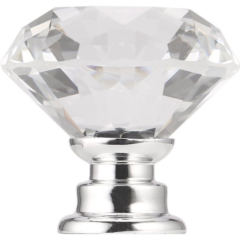 Poignée de meuble et tiroir en verre, 30mm, 1 pièce, diamant, cristal transparent, pour porte, placard, accessoire, vis, nouveauté 2017