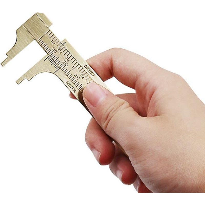 Pochette à outils de mesure 0-100mm, Mini jauge coulissante en laiton, pied à coulisse