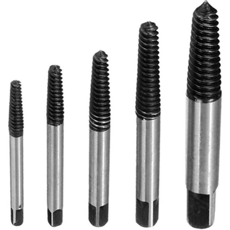 Extracteur de vis de haute qualité, Guide des mèches, extracteur de boulon cassé, boîte de rangement de style automobile, outils de réparation automobile 5 pièces