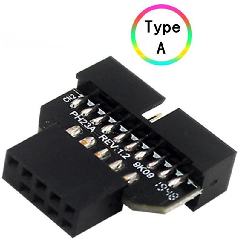 Adaptateur de Conversion de carte mère USB 2.0 9 broches vers USB 3.0 19 broches, connecteur de panneau avant enfichable USB 3.0 19/20 broches vers USB 2.0 9 broches