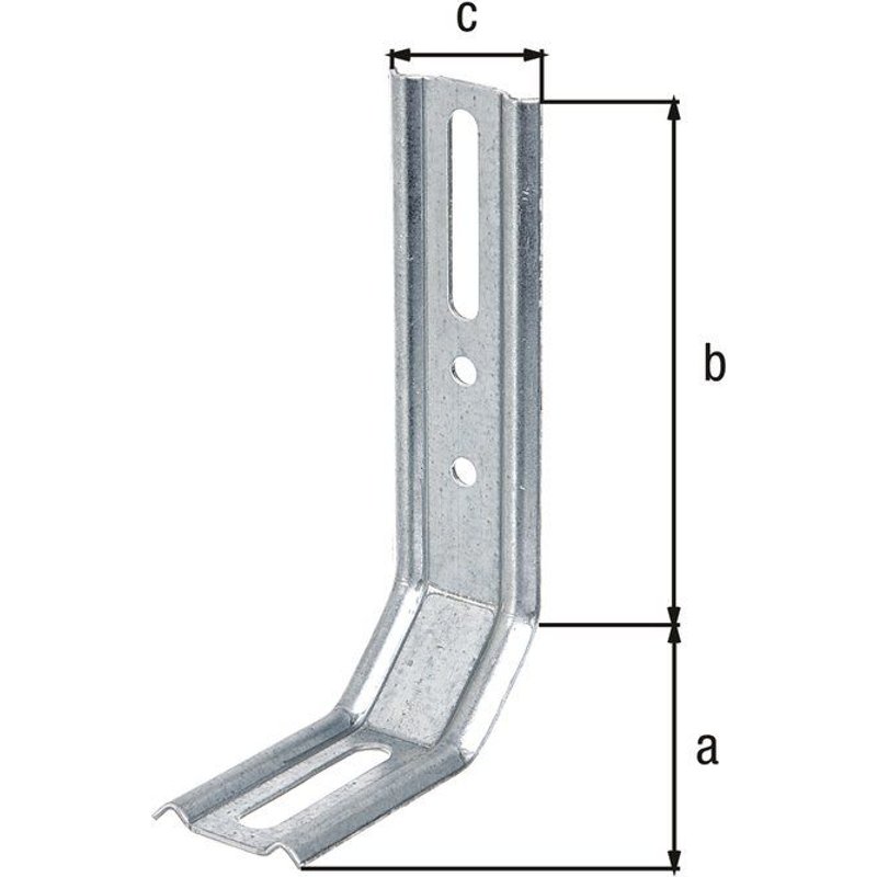 Équerre réglable galva zinguée sendzimir 120x72x30