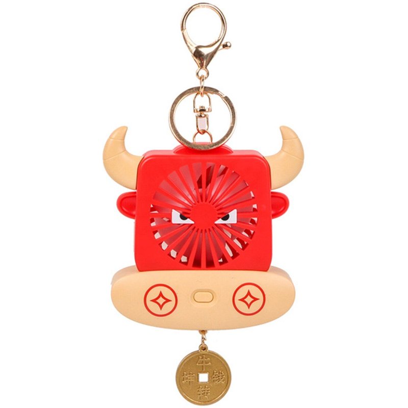 Refroidisseur d'air Portable, Mini ventilateur à main, lumière douce, charge USB, 3 vitesses de vent, avec une boucle de porte-clés, ventilateur réglable