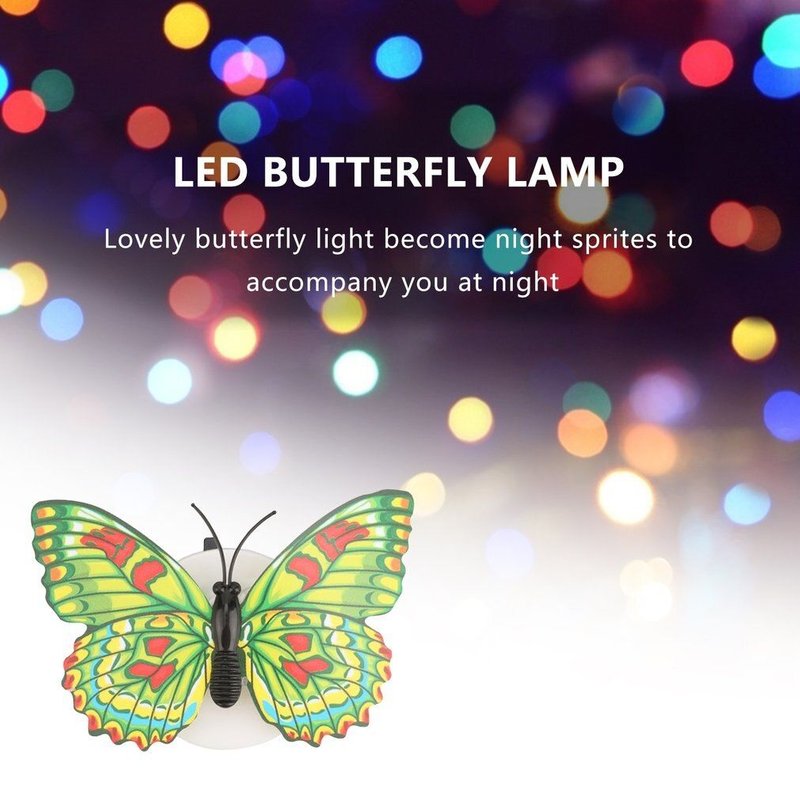 Veilleuses Led Colorées À Économie D'énergie, 1 Pièce, Lampe Décorative Durable En Forme De Papillon, Pâte Murale, Décor De Maison Pour Chambre D'enfants