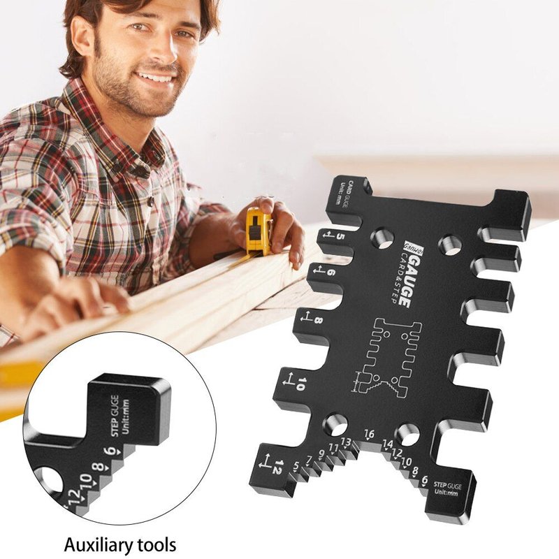 Règle de mesure pour pied à coulisse Tenon, pour menuiserie, métrique, carte impériale, jauge, routeur