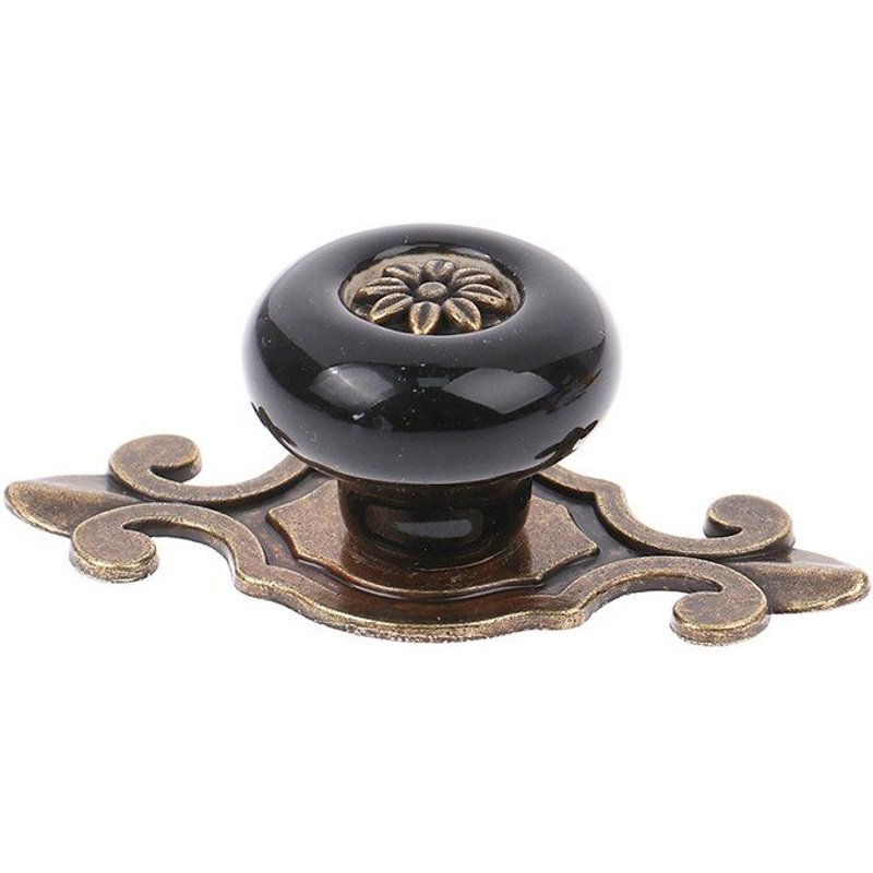 Poignées de porte Vintage en céramique, 1 pièce, pour tiroir, placard, garde-robe, meuble