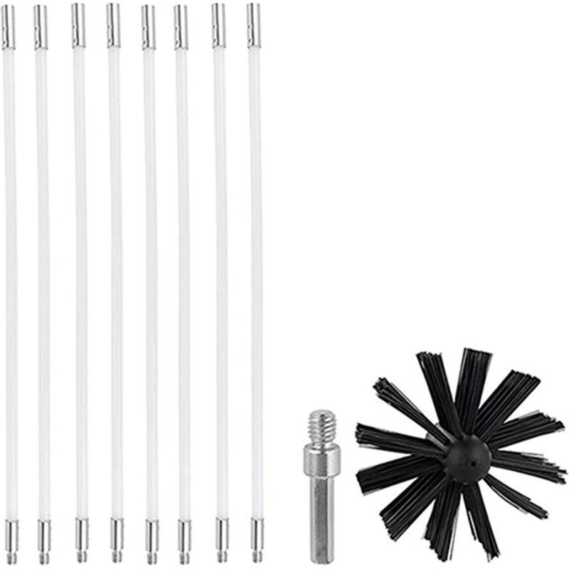 Kit de brosses de cheminée pour chaudière industrielle, outil de nettoyage, système de balayage rotatif