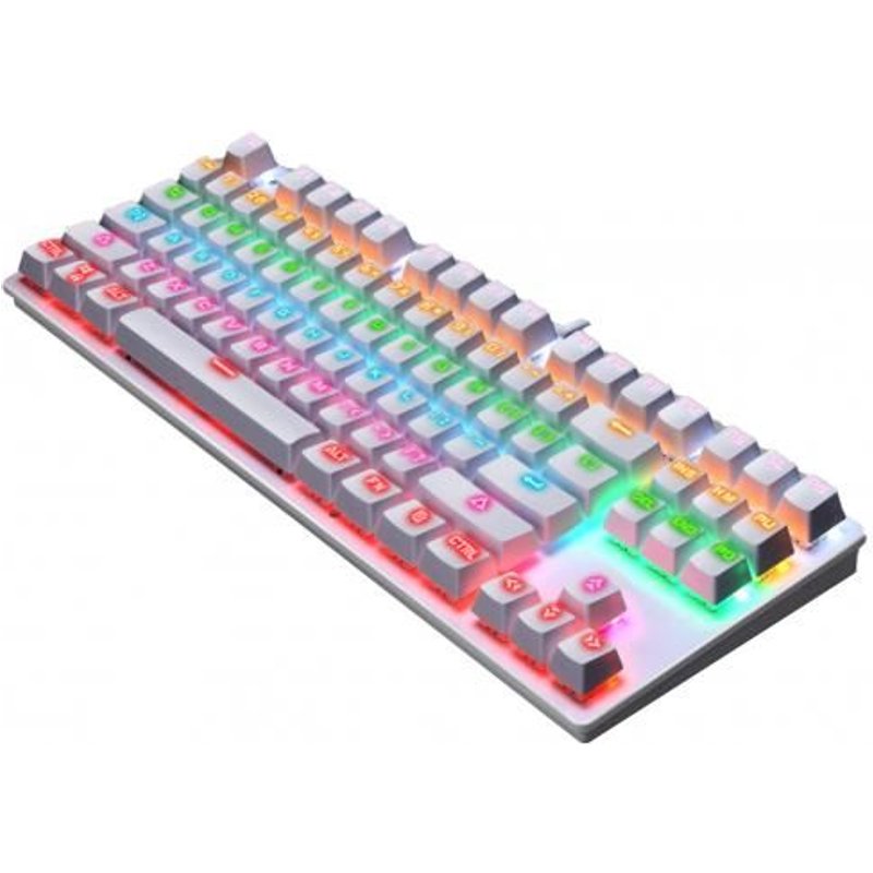 Clavier de jeu mécanique filaire USB à 87 touches K550, rétro-éclairage rvb, interrupteur bleu, pour PUBG, LOL, CF, CS, livraison directe