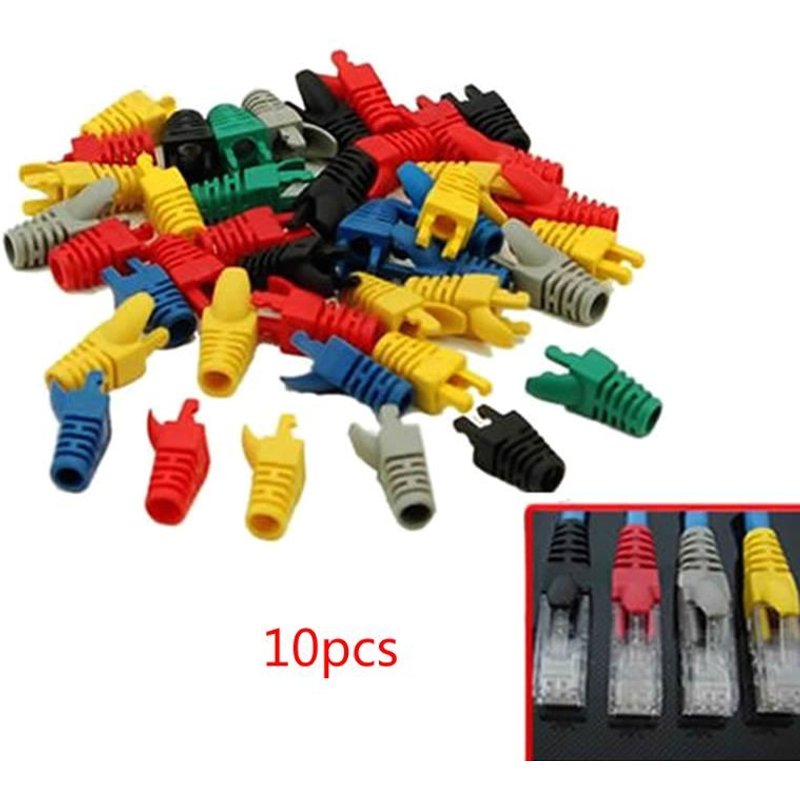 Capuchon de connecteur de réseau RJ45 Cat5 Cat6, capuchon de sécurité, veste de connecteur RJ45