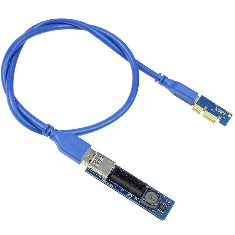 Adaptateur PCIE Express X1 vers PCIE X1 Riser, carte de Bus haute efficacité, convertisseur USB 3.0 pour ordinateur de bureau