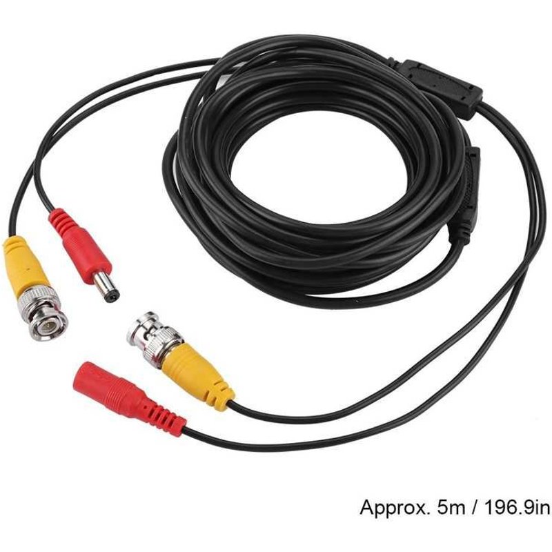 Câble d'extension de vidéosurveillance, 5/10/20M, BNC + 2.1mm DC, câble coaxial vidéo pour vidéosurveillance, Commercial et résidentiel, haute qualité