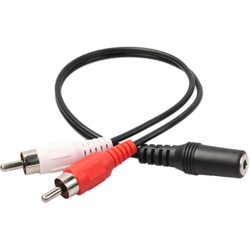 Adaptateur de Jack RCA femelle à mâle stéréo 3.5mm, séparateur Aux, câble Audio Y G1C4