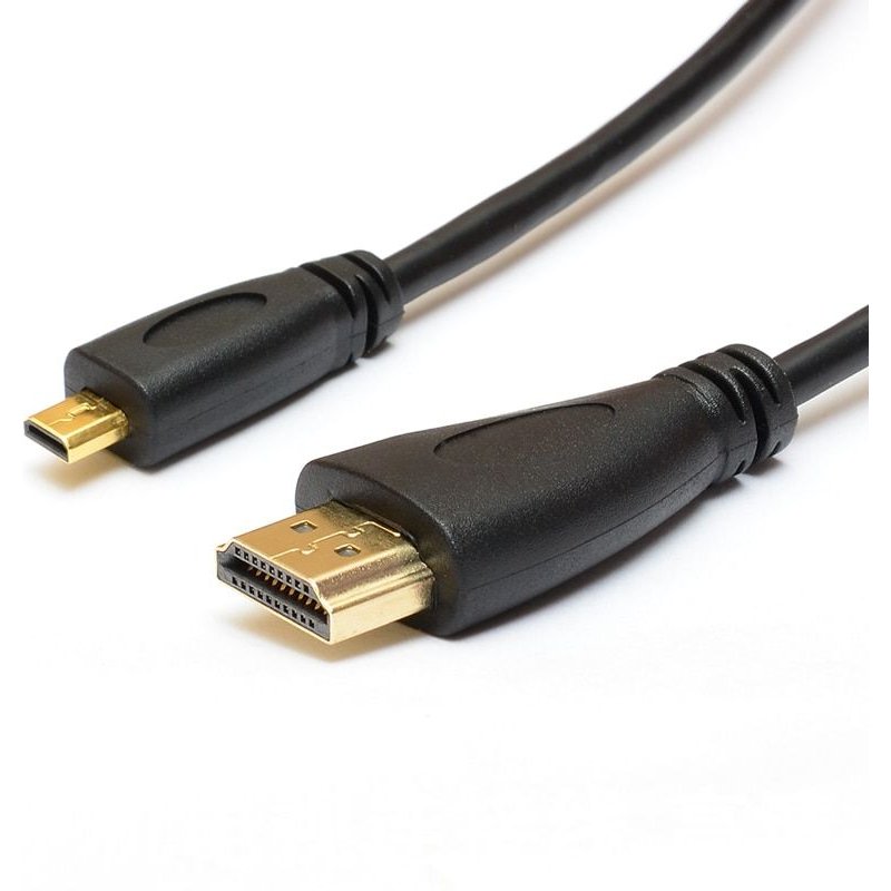 1 - À droite - Micro HDMI coudé à gauche et à droite, 90 degrés, compatible avec câble HD pour appareil photo numérique et téléphones