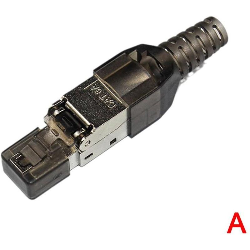 Connecteur de câble réseau Ftp RJ45 Cat 7/Cat6A/Cat8, à travers des fiches blindées modulaires, sans outil Z6Z9