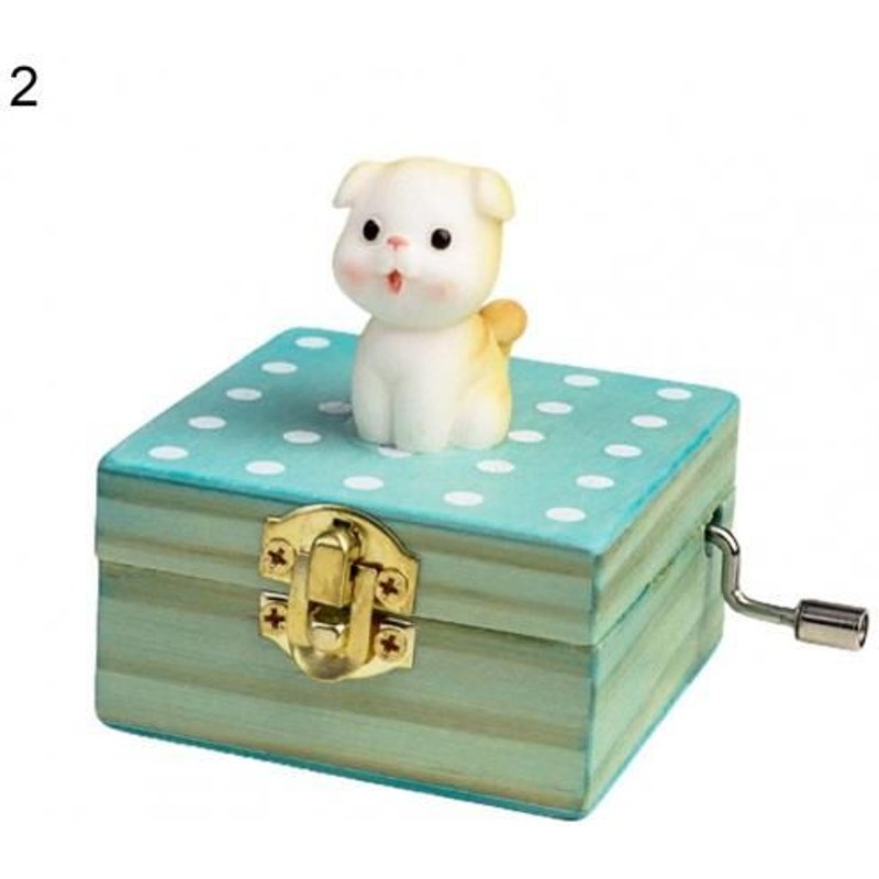 Boîte À Musique En Bois Avec Statue D'animal, Jolie Boîte Carrée Décorative Créative, Boîte À Musique En Bois, Décoration De Maison