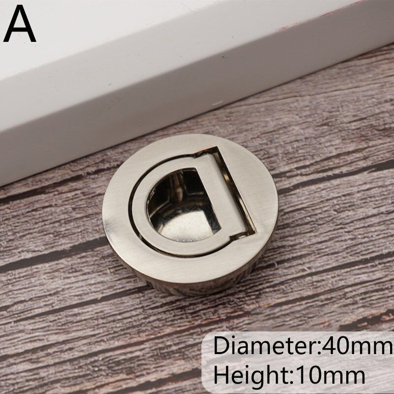 Poignées de porte encastrées en acier inoxydable, poignée de porte ronde Invisible, quincaillerie nordique Simple