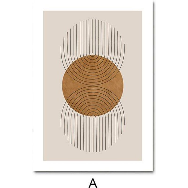 Toile D'art Abstrait Vintage, Affiche De Coucher De Soleil Au Niveau De La Mer, Décoration Murale Moderne Pour La Maison, Images Imprimées Hd 40*40cm