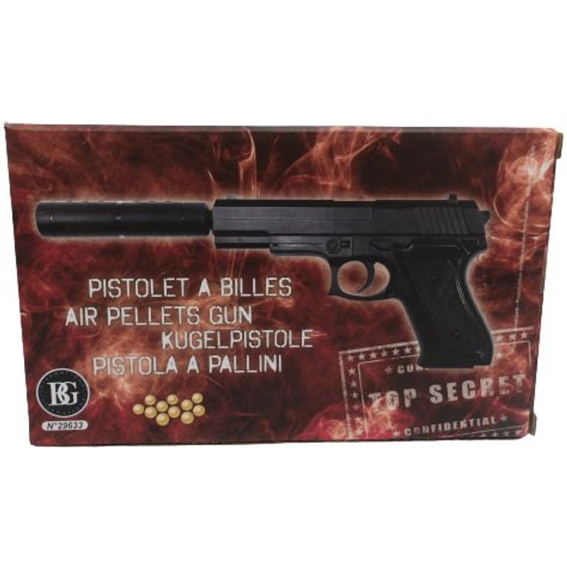 Pistolet À Billes Avec Chargeur Et Silencieux Et Billes