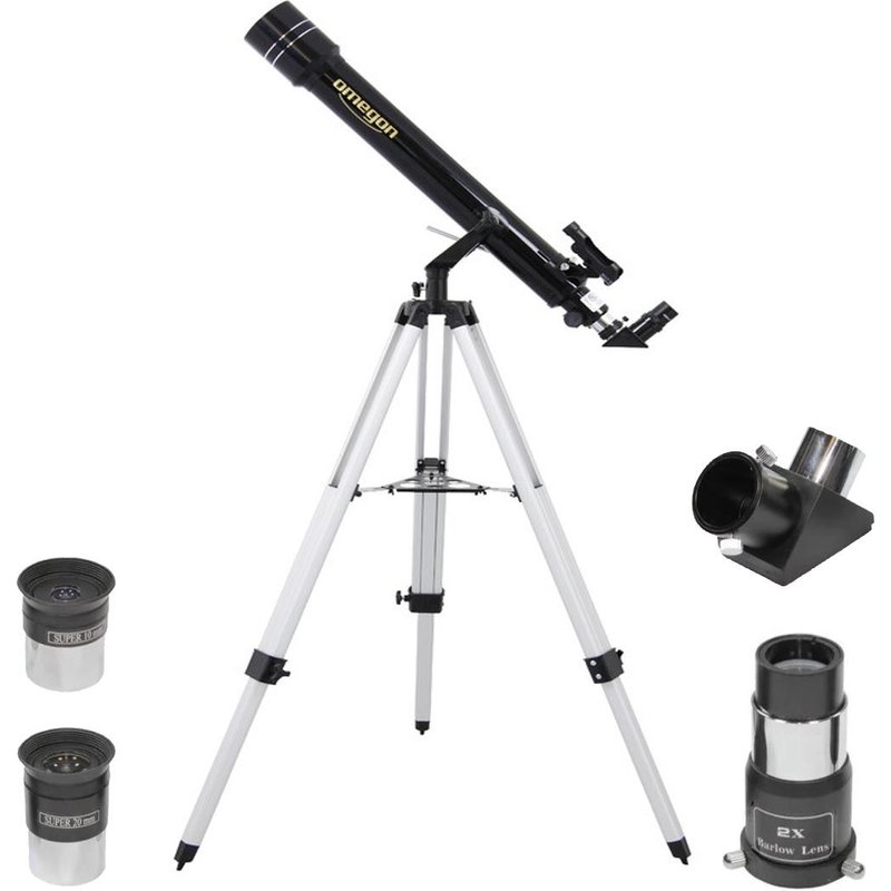 Lunette Astronomique Omegon 70/700 + Monture Azimutale Type B + Oculaires Super 10 et 20 + Barlow