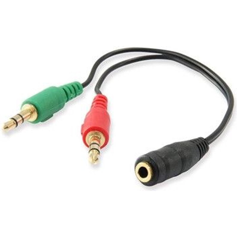 Ewent EC1642 câble audio 0,15 m 3,5mm 2 x 3.5mm Noir, Vert, Rouge