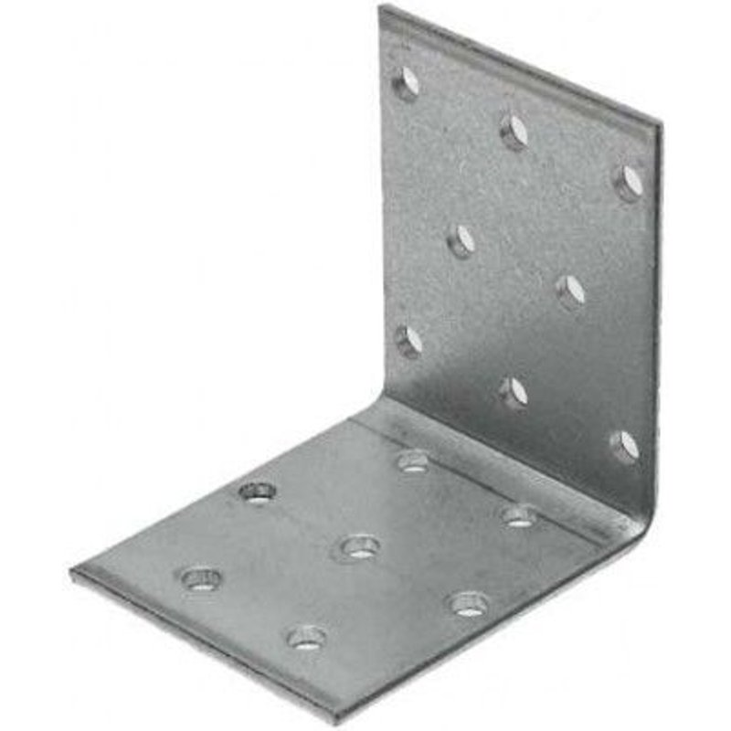 Equerre perforée simple zinguée - 80 X 80 X 80 X 2.5