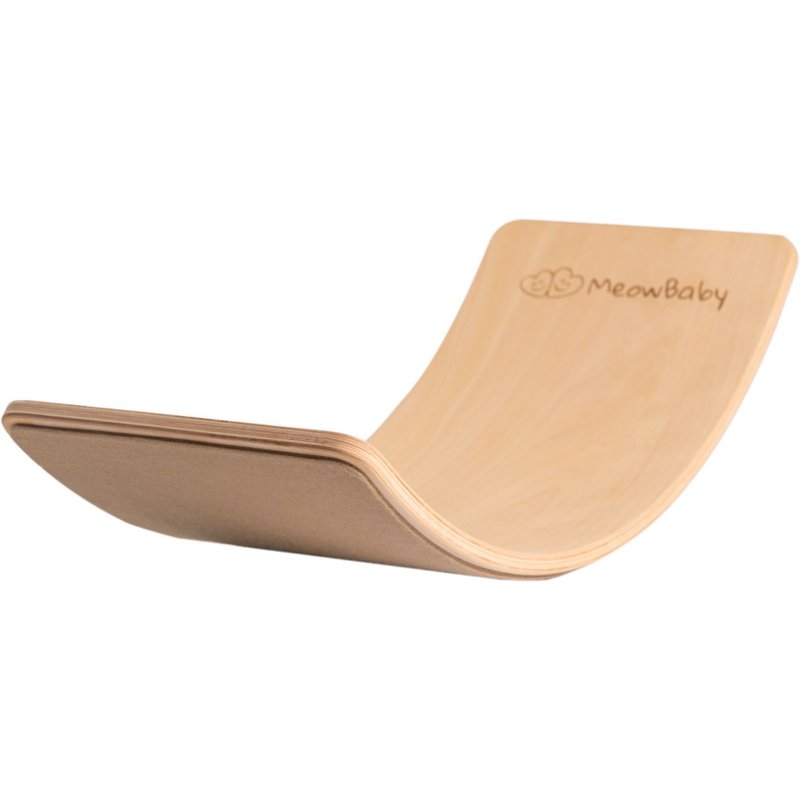 Meowbaby Planche D'équilibre Pour Enfants 80x30cm, Balance Board Avec Feutre Beige