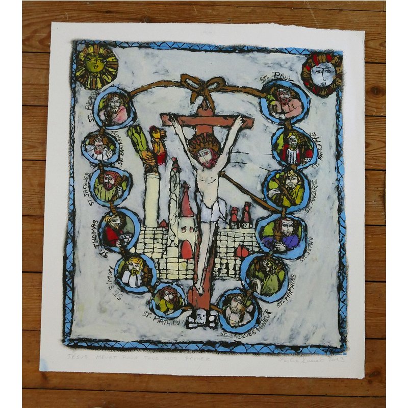 Estampe Sur Papier Leslie Xuereb