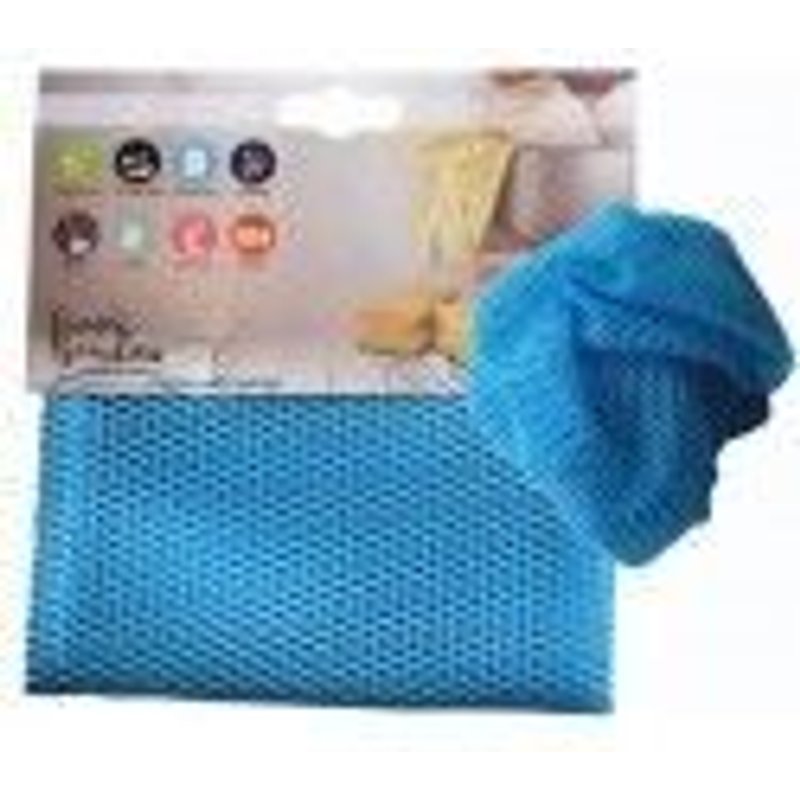 Filet bleu maille nettoyage ultra récurant 34x34cm vaisselle robinetterie TISSAGES DE BEAULIEU