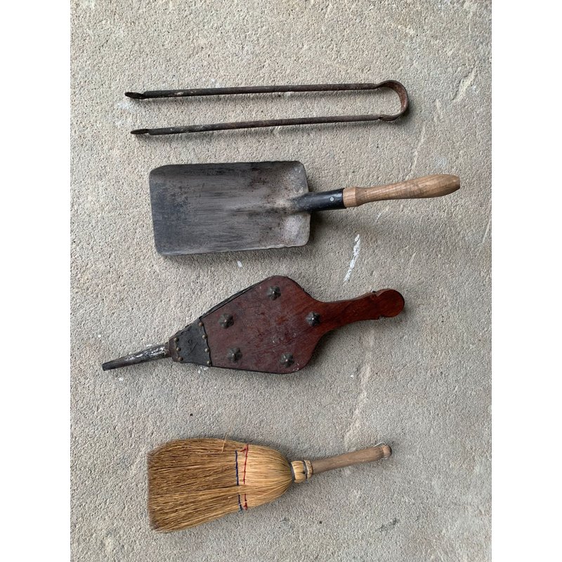 Autre Serviteur de cheminée Ensemble cheminée avec pince 5 pièces Accessoire cheminée