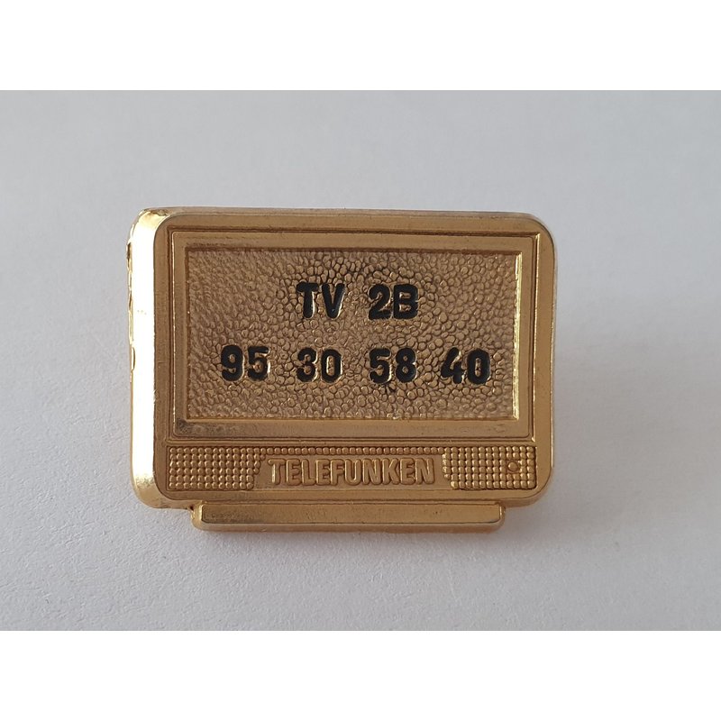 Pins Television Tv Telefunken / Signé Swanor Doré
