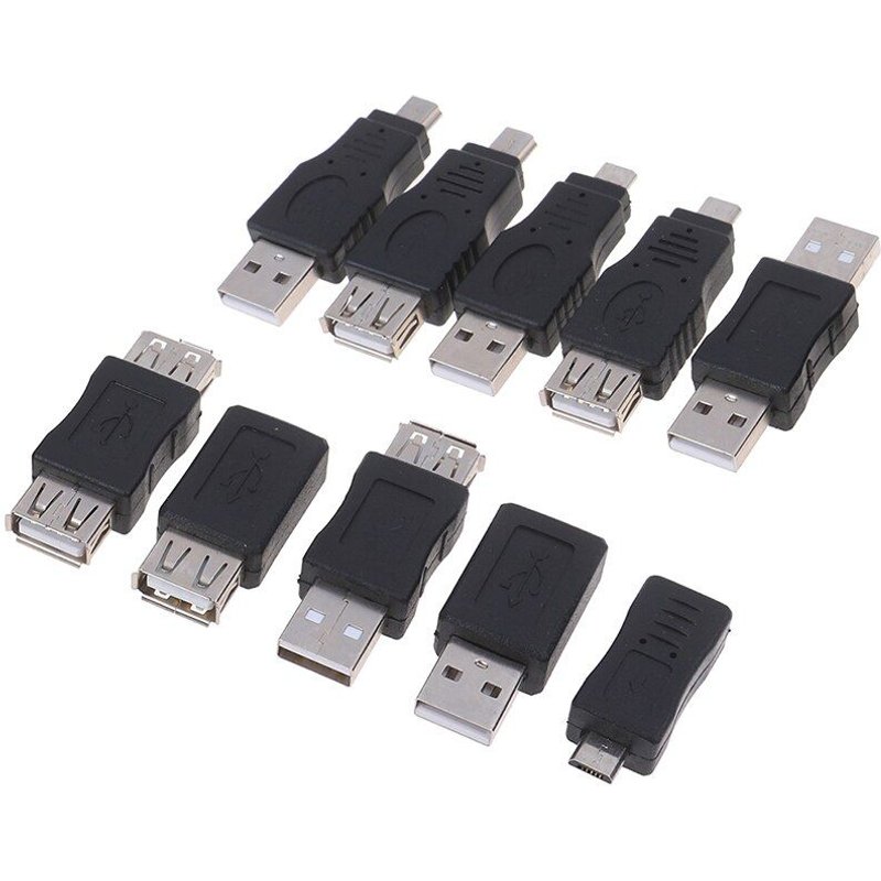 Adaptateur Micro USB 10 pièces/ensemble OTG mâle à femelle, Mini convertisseur, Gadgets adaptateur USB