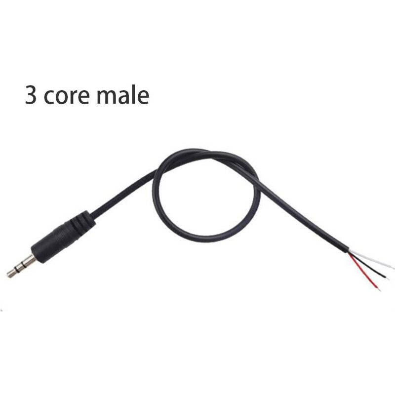 Câble D'Extension Audio À 3 Broches Et 4 Coeurs Mâle Et Femelle, Ligne Simple Aux, Stéréo De 3.5mm, Ligne De Sortie Audio À Monter Soi-Même, 5 Pièces