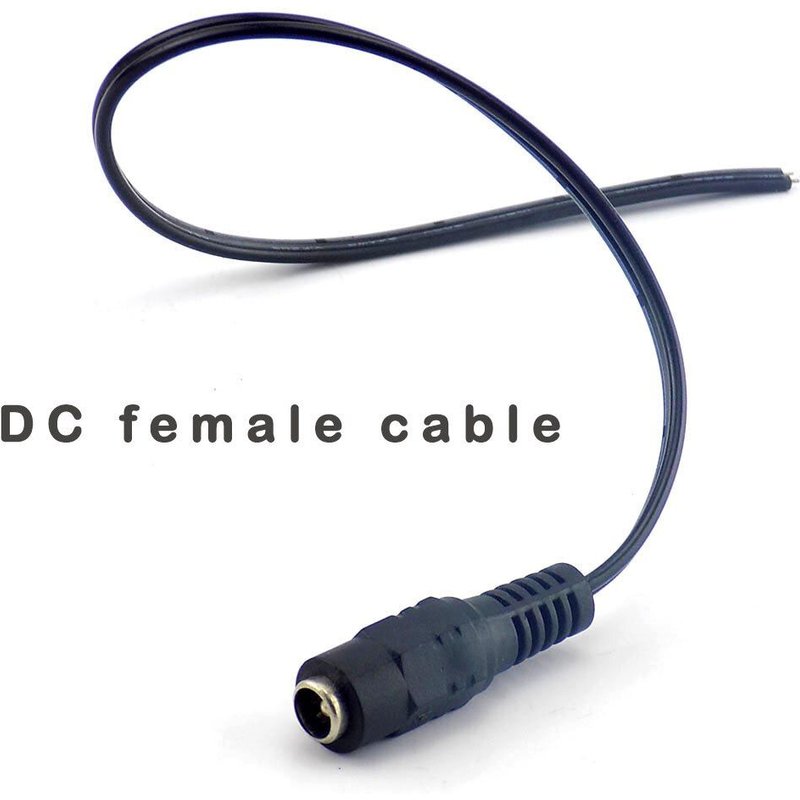 Câble d'alimentation cc 12V, fiche femelle mâle, adaptateur 5.5x2.1mm, ruban LED pour caméra de vidéosurveillance, bricolage