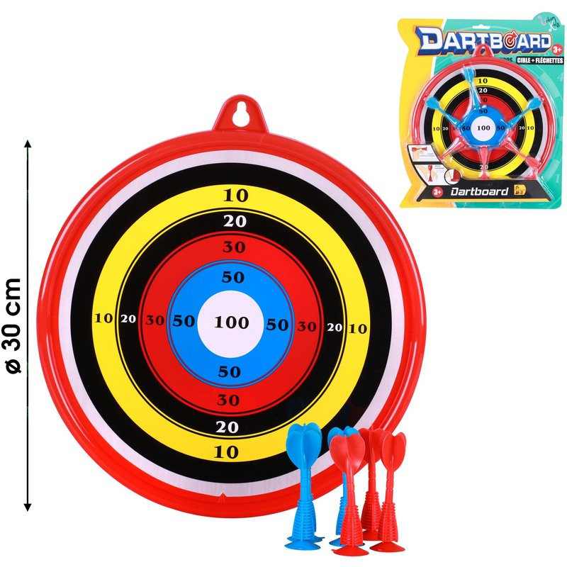 Cible avec fléchettes D30 CM