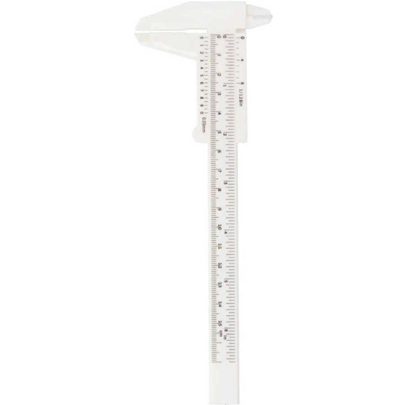 Mini pied à coulisse en plastique blanc, pas facile à casser, pratique pour le bureau des étudiants