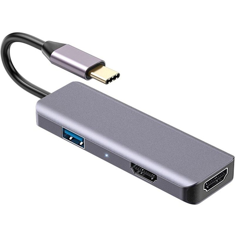 Hub USB C HYD-9921T avec 2 4K HDM1, adaptateur USB 3.0 pour le transfert de données vidéo des ordinateurs portables