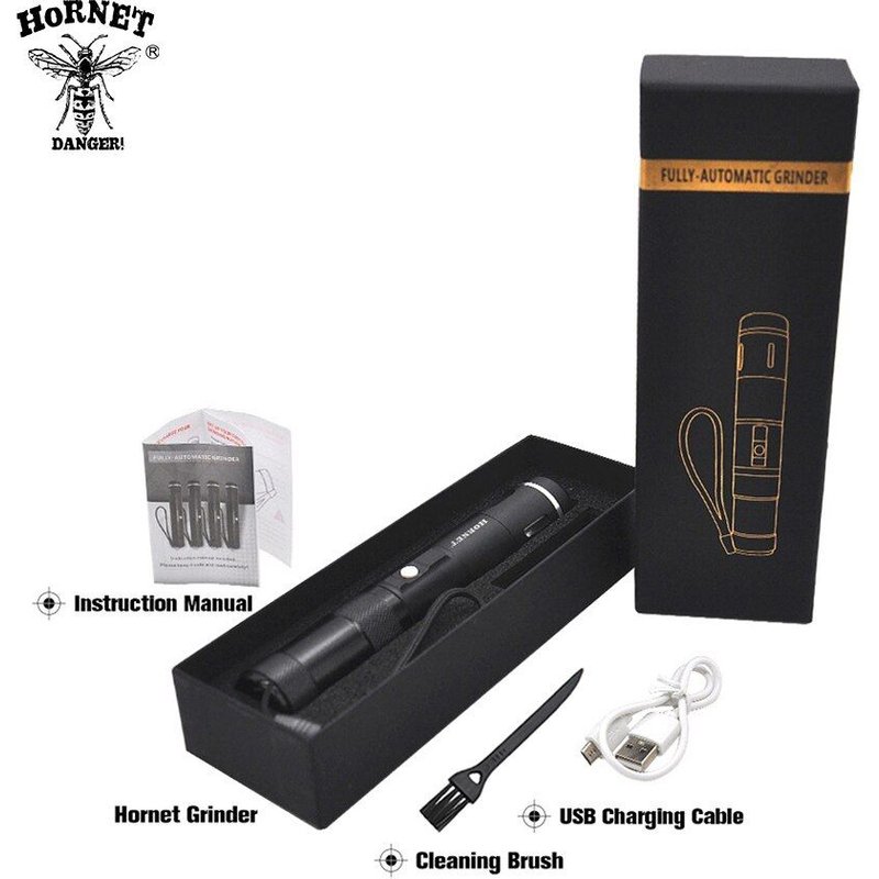 broyeur à herbes électrique automatique en aluminium, avec lames de remplacement, batterie Li-Ion Rechargeable, cordon USB