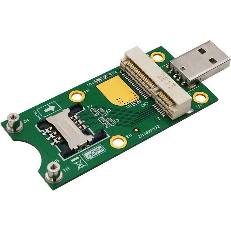 Adaptateur Mini PCI-E vers USB, avec fente pour carte SIM, pour Module WWAN/LTE