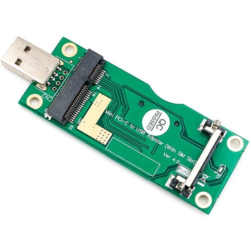 Adaptateur Mini PCI-E vers USB, avec fente pour carte SIM 8 broches, pour Module WWAN/LTE