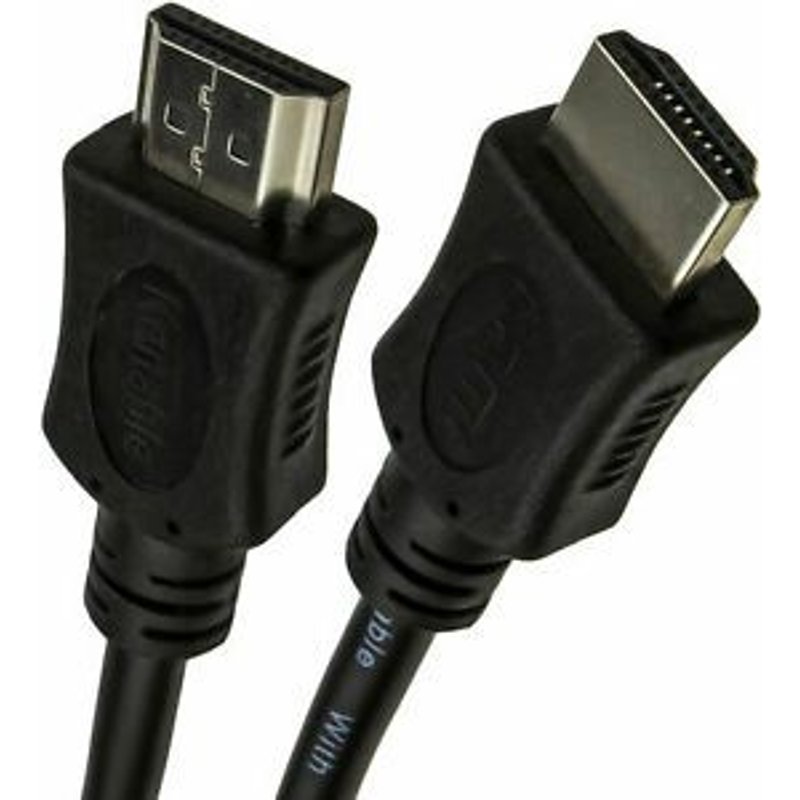 Câble HDMI Plat (Flat) 1.4B avec Ethernet FULL HD (2 Mètres) Plaqué or