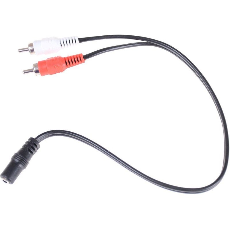 Adaptateur De Prise Femelle Stéréo À 2 Prises Rca Mâles, Câble Audio En Y, Câble De Haut-Parleur D'Ordinateur, 3.5mm