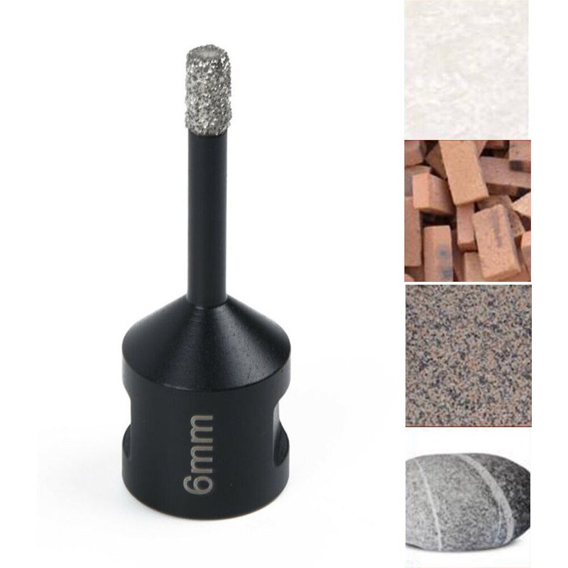 Scie cloche pour porcelaine, granit, carrelage, verre, marbre, filetage M14, 6mm-14mm, diamant sec