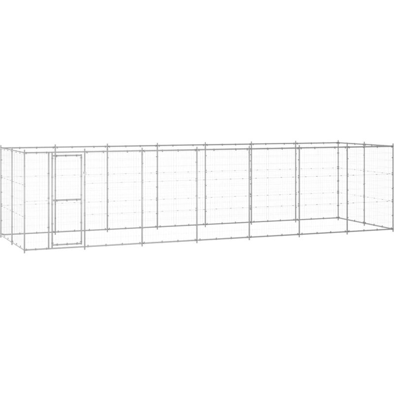Vidaxl Chenil Extérieur Acier Galvanisé 16,94 M?