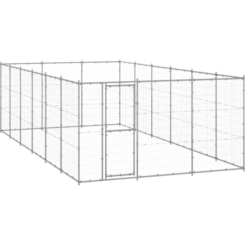 Vidaxl Chenil Extérieur Acier Galvanisé 21,78 M?