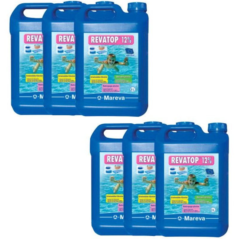 Lot de 6 algicides MAREVA REVATOP 12 % - 5 L - 000124Ux6