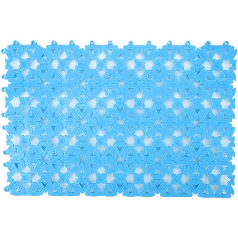 Tapis Anti-Dérapant Creux En Plastique Épissé Pour Chat Pour Chien Pour Chat Tapis De Sol Pour Salle De Bain (Bleu)