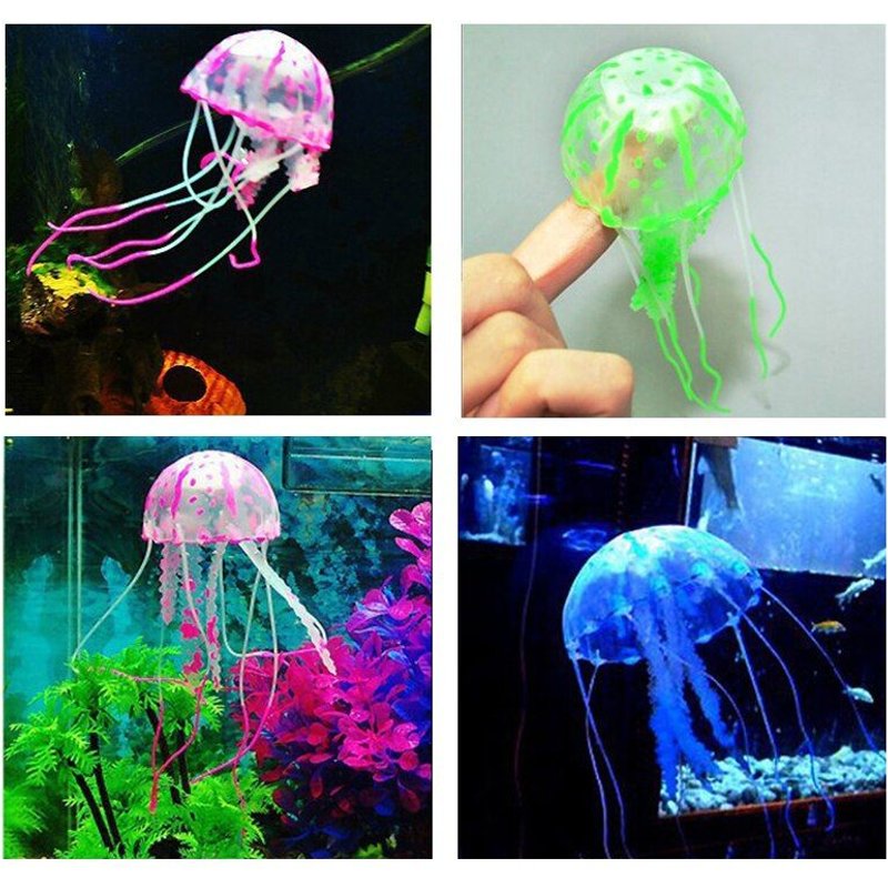 Décoration D'aquarium, Effet Lumineux Artificiel Coloré, Méduse, Aquarium, Mini Sous-Marin, Ornement Aquatique