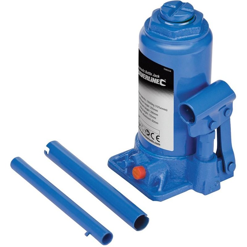 CRIC HYDRAULIQUE BOUTEILLE 10T, 10 Tonnes STANDARD