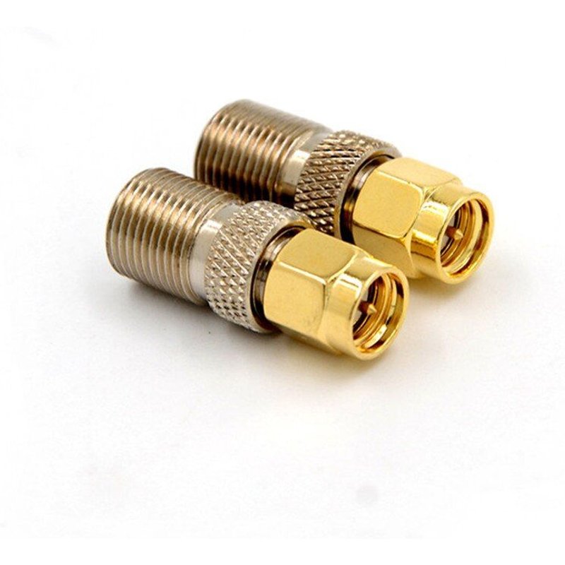 Adaptateur Coaxial RF femelle Type F vers prise mâle SMA, connecteur F vers SMA, couleur or