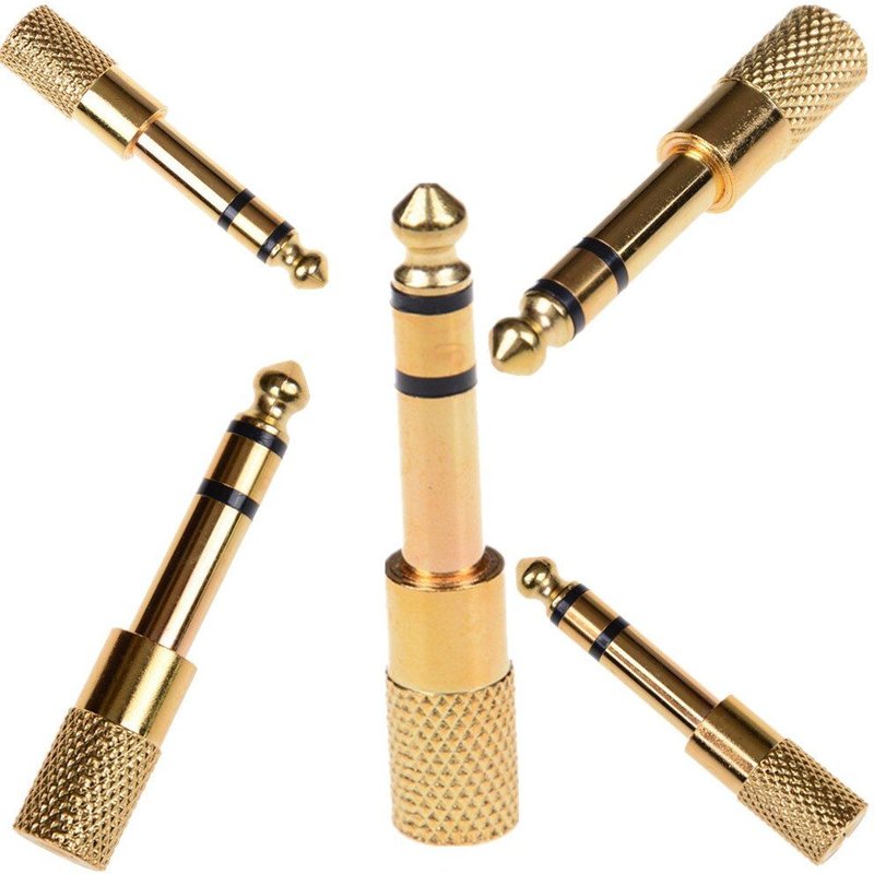 Adaptateur Audio stéréo 3.5mm à 6.35 Mm, prise 3.5 à Jack 6.35, pour Microphone, casque, câble AUX, or